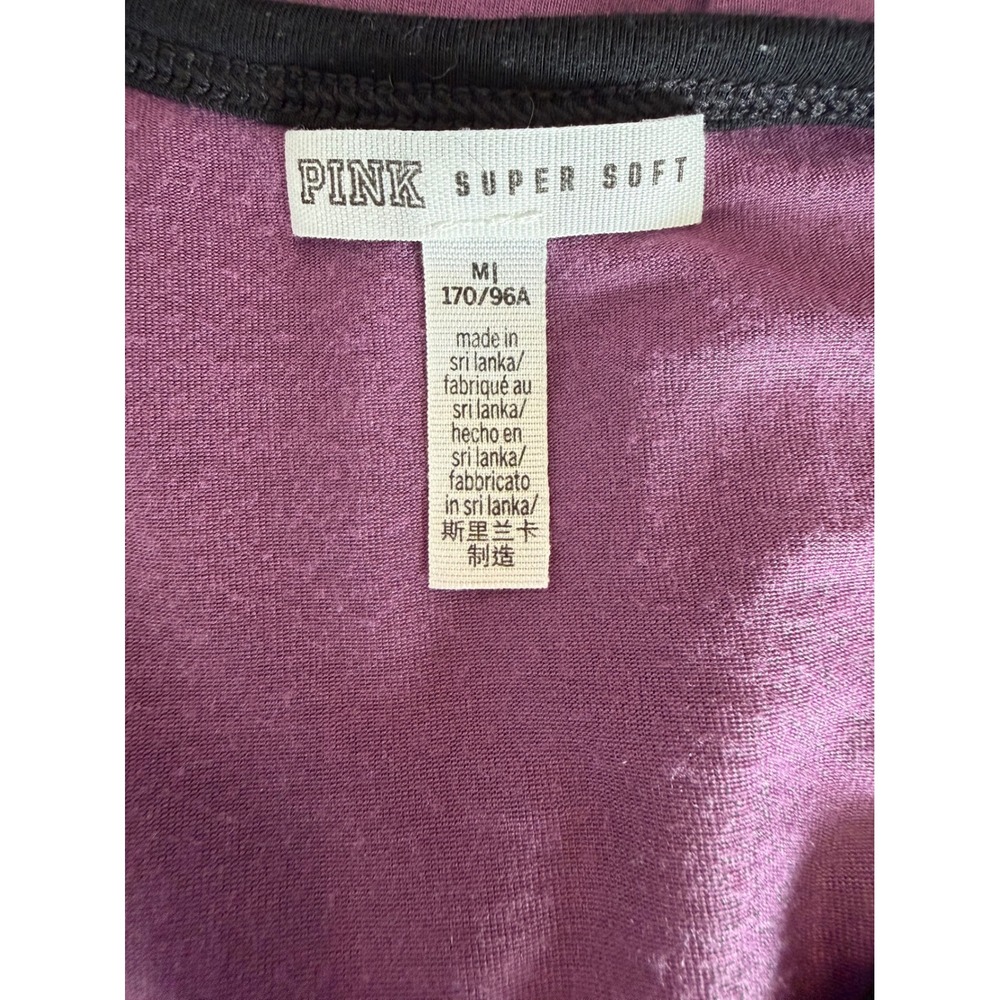 Victoria's Secret PINK Super Soft Muscle Tank Purple Whatever I Tried Graphic M - Picture 3 of 4